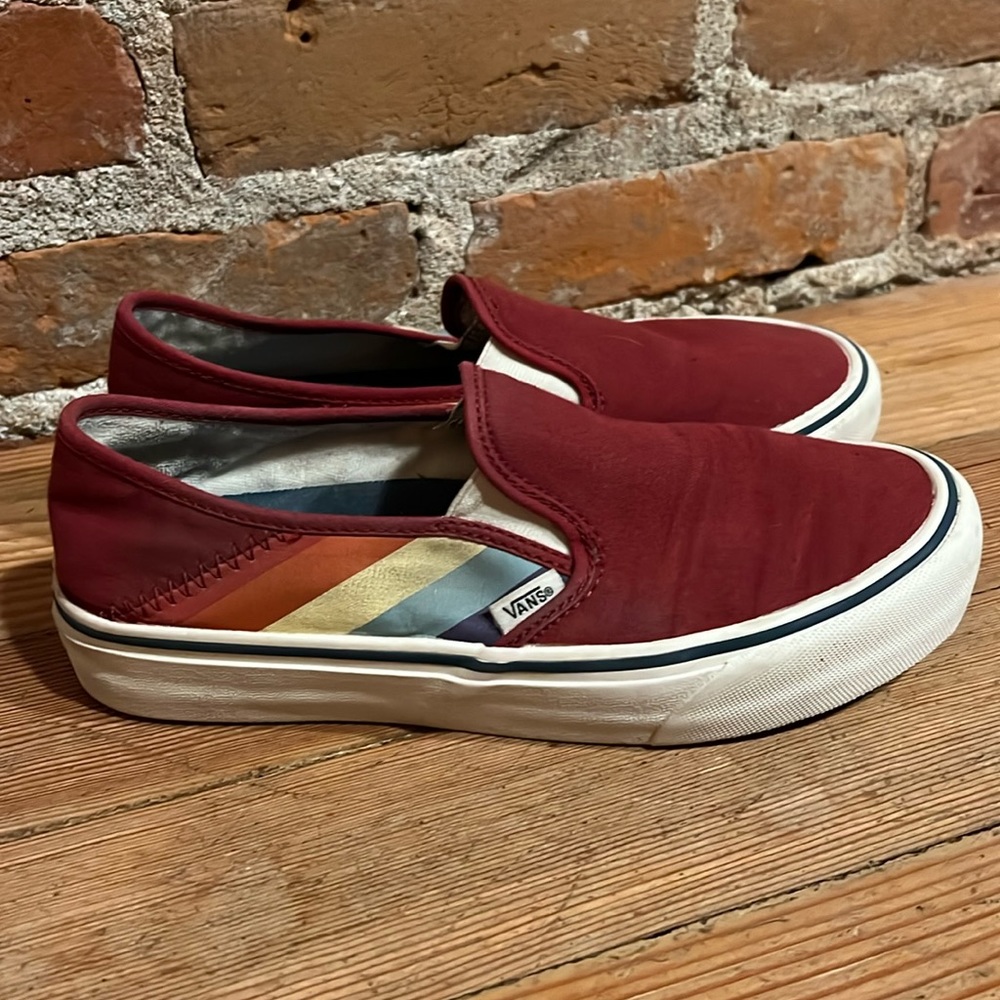 Rare Maroon/rainbow vans
